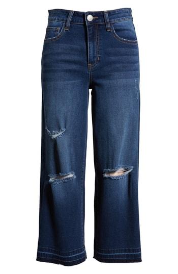 Women's Prosperity Denim Wide Leg Crop Jeans - Blue