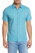 Men's Tori Richard Net Worth Slim Fit Camp Shirt - Blue