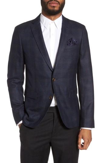 Men's Sand Trim Fit Wool Sport Coat R Eu - Grey