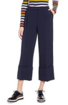 Women's Halogen X Atlantic-pacific High Waist Wide Cuff Ankle Pants - Blue