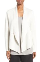 Women's Eileen Fisher Silk & Organic Cotton Sweater Jacket - White