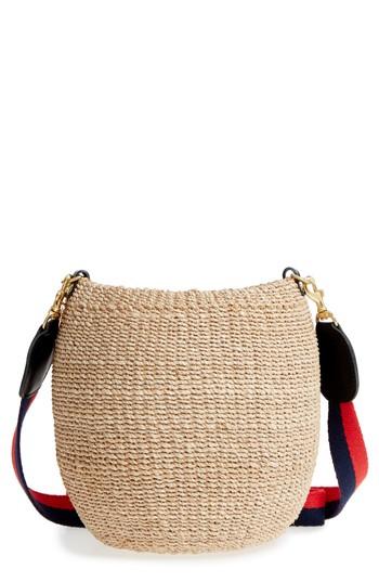 Clare V. Pot De Miel Top Handle Straw Basket Bag - Ivory
