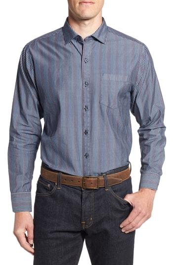 Men's Tommy Bahama Paradiso Prism Stripe Sport Shirt - Blue