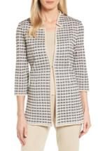 Women's Ming Wang Geometric Jacquard Jacket - Beige