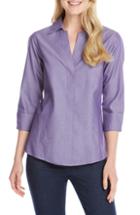 Women's Foxcroft Fitted Non-iron Shirt (similar To 14w) - Purple