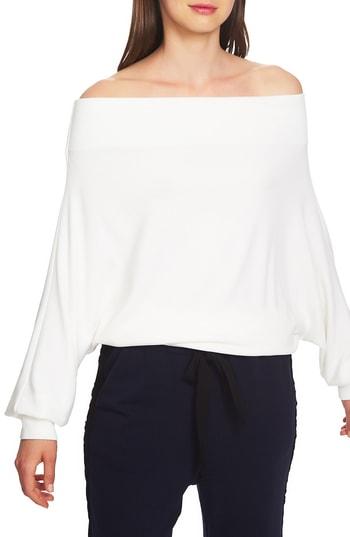 Women's 1.state Off The Shoulder Sweater, Size - White