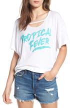 Women's Wildfox Tropical Fever Rip Neck Tee - White