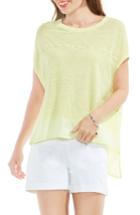 Women's Two By Vince Camuto Mixed Media Shirttail Tee - Green
