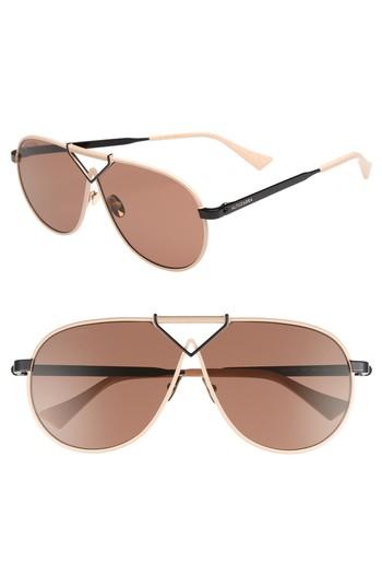 Women's Altuzarra 64mm Aviator Sunglasses - Beige/ Black