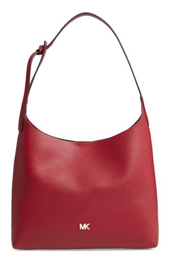 Michael Michael Kors Medium Leather Hobo - Burgundy