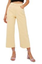 Women's Topshop Wide Leg Jeans W X 30l (fits Like 24w) - Yellow