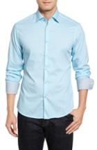 Men's Stone Rose Technical Stripe Sport Shirt (m) - Blue/green