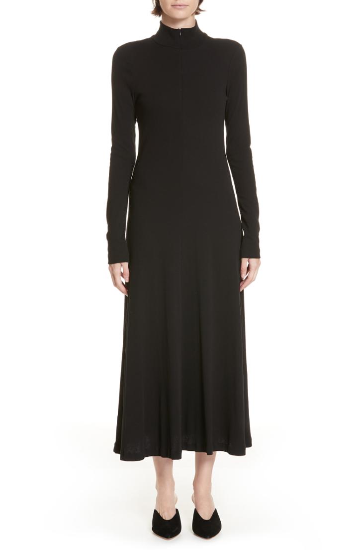 Women's Rosetta Getty Turtleneck Jersey Dress - Black