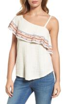 Women's Lucky Brand Embroidered One-shoulder Top