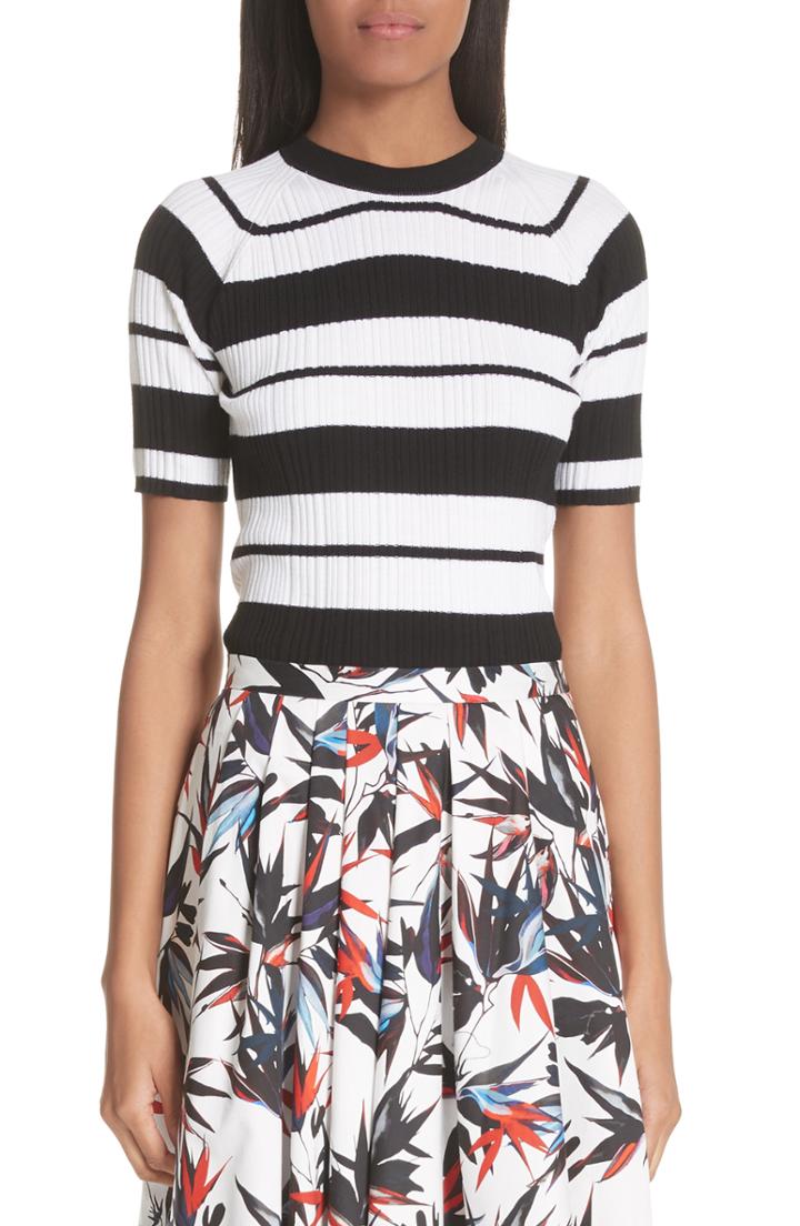 Women's Jason Wu Stripe Silk Blend Sweater