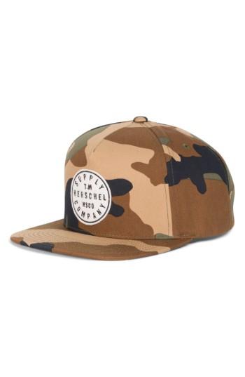 Men's Herschel Supply Co. Camo Snapback Baseball Cap - Brown