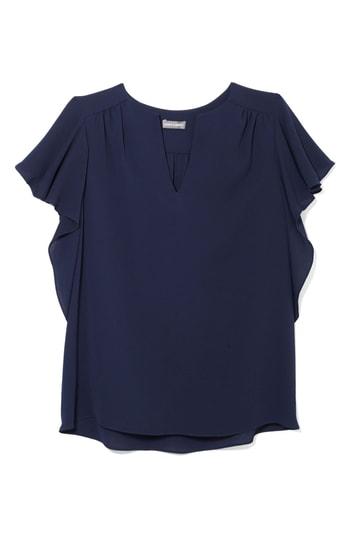 Women's Vince Camuto Flutter Sleeve Textured Top, Size - Blue