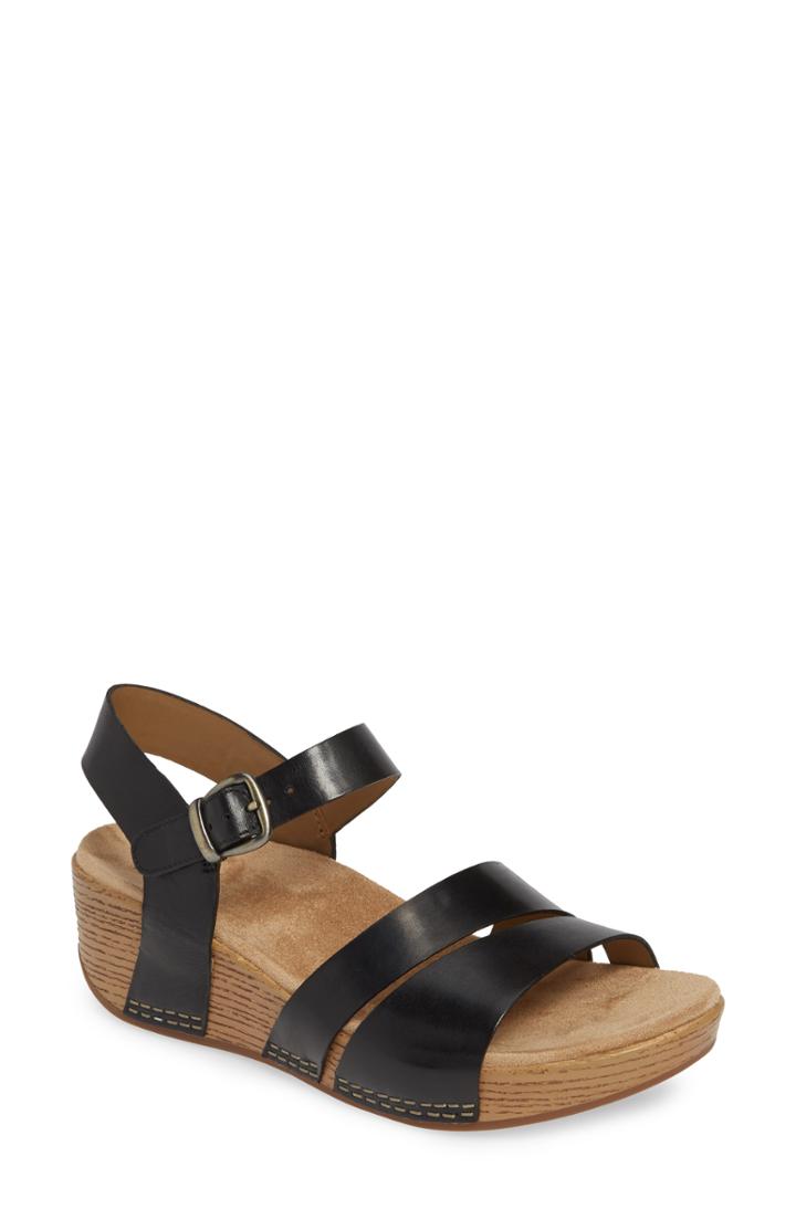 Women's Dansko Lindsay Wedge Sandal .5-10us / 40eu M - Black