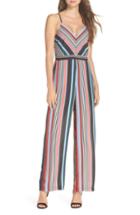 Women's Adelyn Rae Florentine Stripe Jumpsuit - Blue/green