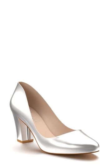 Women's Shoes Of Prey Block Heel Pump B - Metallic