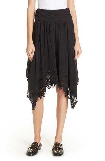 Women's Isabel Marant Etoile Rodney Handkerchief Hem Skirt Us / 34 Fr - Black