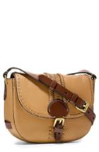 Cole Haan Mini Loralie Whipstitch Leather Saddle Bag - Brown