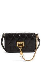 Givenchy Mini Pocket Quilted Convertible Leather Bag - Black