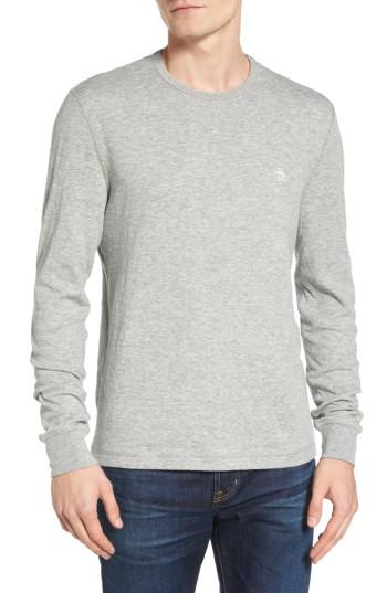 Men's Original Penguin Reversible Long Sleeve T-shirt - Grey
