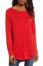 Women's Caslon Seam Detail Shirttail Tunic - Red