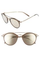 Women's Oliver Peoples Remick 50mm Brow Bar Sunglasses - Beige