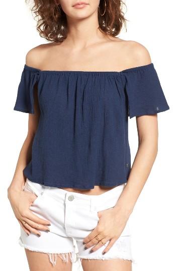 Women's Roxy Princess In The Sea Off The Shoulder Top - Blue