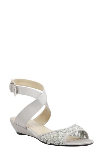 Women's J. Renee Belden Ankle Wrap Sandal B - Metallic