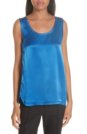 Women's Helmut Lang Coverstitch Top - Blue