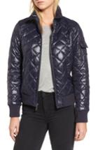 Women's French Connection Quilted Bomber Jacket - Blue