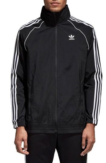 Men's Adidas Originals Sst Windbreaker - Black