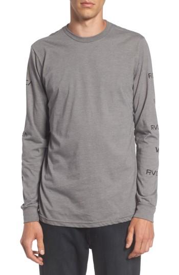 Men's Rvca Brand Stack Graphic T-shirt - Grey