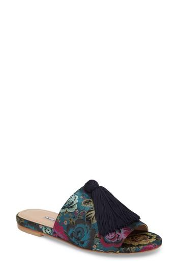 Women's Charles David Sashay Tasseled Slide Sandal M - Blue