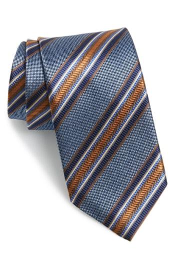 Men's J.z. Richards Stripe Silk Tie, Size - Blue