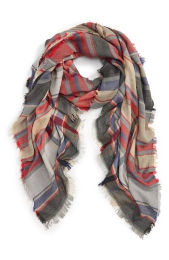 Women's Bp. Plaid Oblong Scarf, Size - Beige