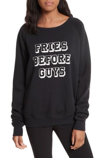 Women's Rebecca Minkoff Fries Before Guys Sweatshirt, Size - Black