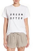 Women's Sincerely Jules 'dream Often' Graphic Tee - White