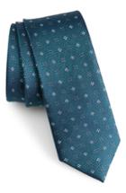 Men's The Tie Bar Bond Geos Silk Skinny Tie, Size - Blue