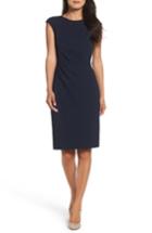 Women's Betsey Johnson Ruched Ponte Sheath Dress - Blue (online Only)