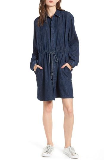 Women's Ag Pause Parka Denim Dress - Blue