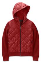 Women's Canada Goose Hybridge Knit & Quilted Hoodie (2-4) - Red