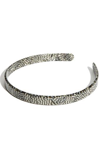 France Luxe Skinny Headband, Size - Metallic