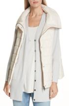 Women's Eileen Fisher High Stand Collar Vest, Size - Beige