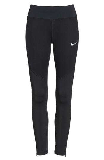 Women's Nike Shield Running Tights - Black