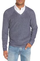 Men's Nordstrom Men's Shop Supima Cotton V-neck Sweater - Blue