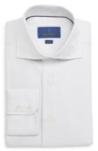 Men's David Donahue Trim Fit Solid Dress Shirt - 34/35 - Grey